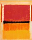 Untitled Canvas Paintings - Untitled Violet Black Orange Yellow on White and Red 1949